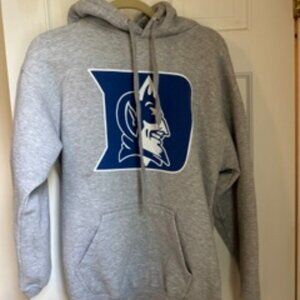 duke blue devils grey and blue logo hoodie